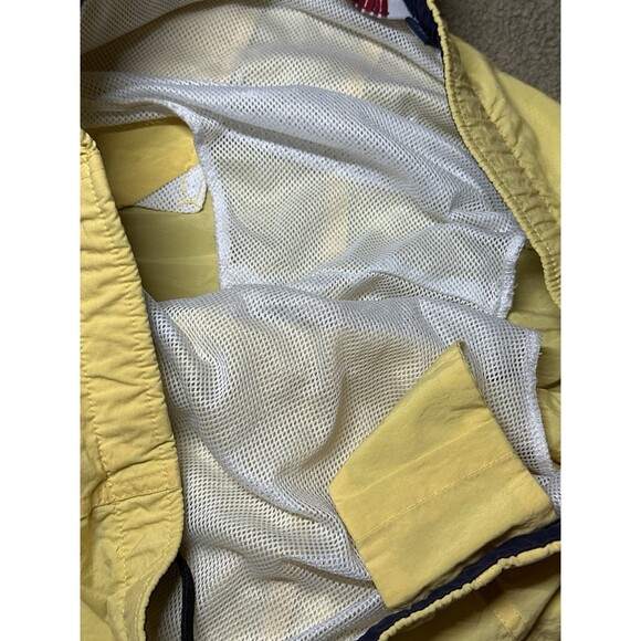 Rare Vintage POLO SPORT Ralph Lauren Logo Yellow Swimming Shorts Trunks 90s Sz M - Picture 6 of 10